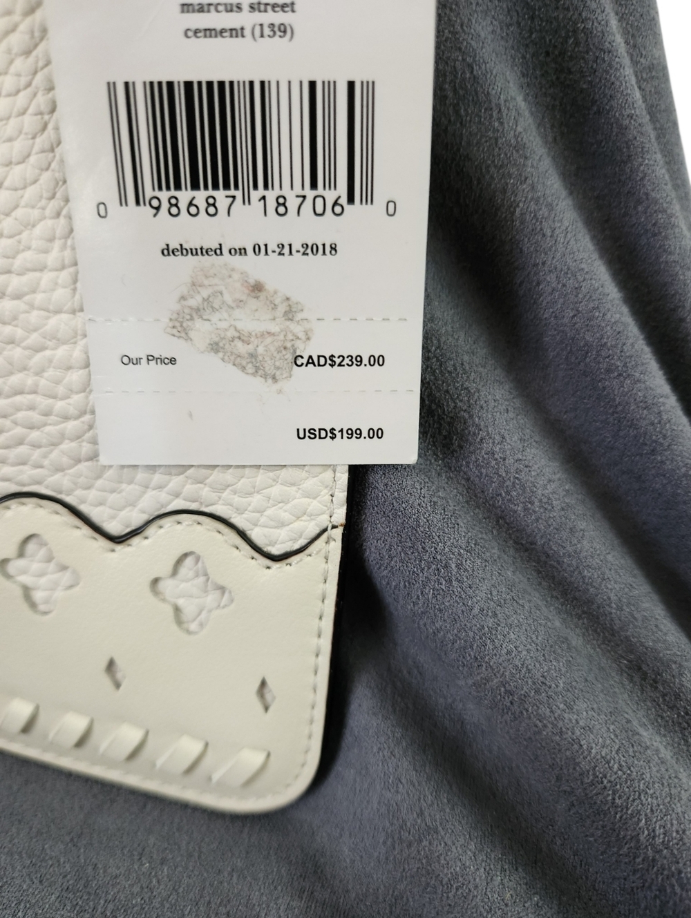 Kate Spade Marcus Street Gia Clutch in Cement - Picture 7 of 7